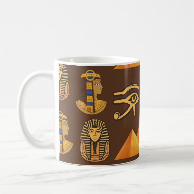 Pharao's Legacy: Antike ägyptische Muster Kaffeetasse (Links)
