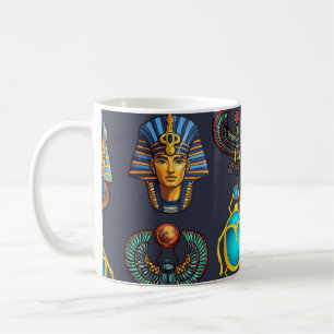 Pharao's Legacy: Antike ägyptische Muster Kaffeetasse