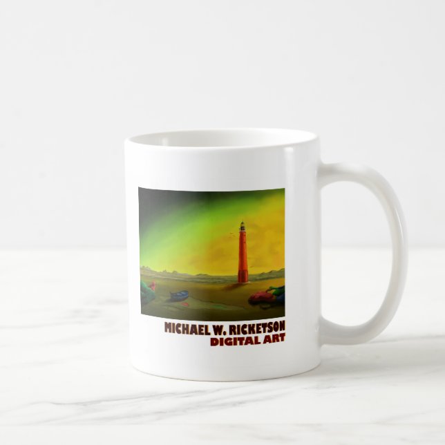 Phare dans une tasse stérile de paysage (Droite)