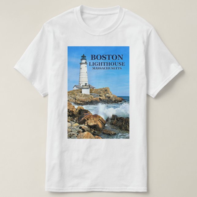 Phare de Boston, T-Shirt Massachusetts (Design devant)