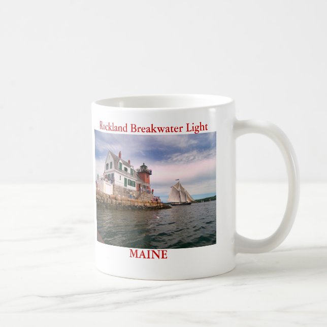 Phare de brise-lames de Rockland, tasse du Maine (Droite)