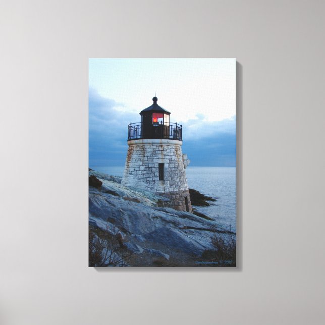 Phare de Castle Hill - Newport, imprimer en toile  (Recto)