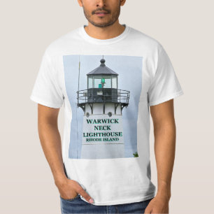 Phare de cou de Warwick, T-shirt d'Île de Rhode
