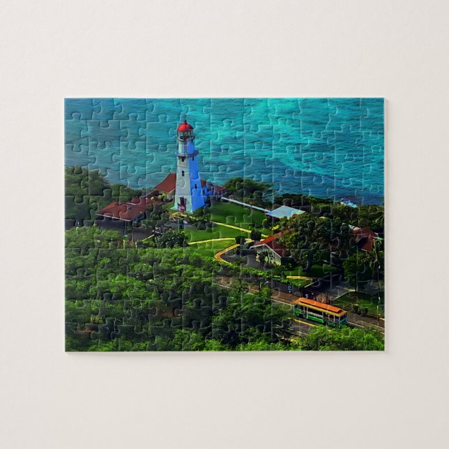 Phare de Diamond Head #1 Jigsaw Puzzle (Horizontal)