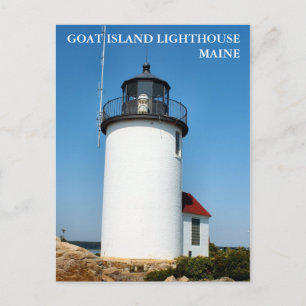 Phare de Goat Island, carte postale du Maine