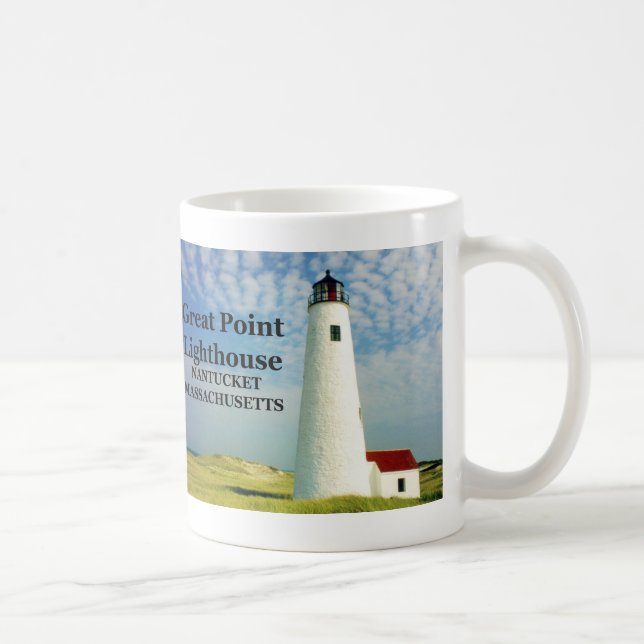 Phare de Great Point, Nantucket MA Mug (Droite)