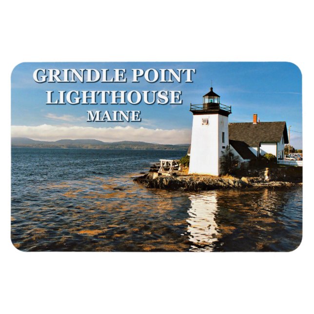 Phare de Grindle Point, Magnet Flexi du Maine (Horizontal)
