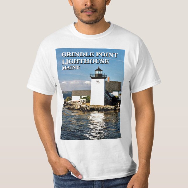 Phare de Grindle Point, T-shirt Maine (Devant)