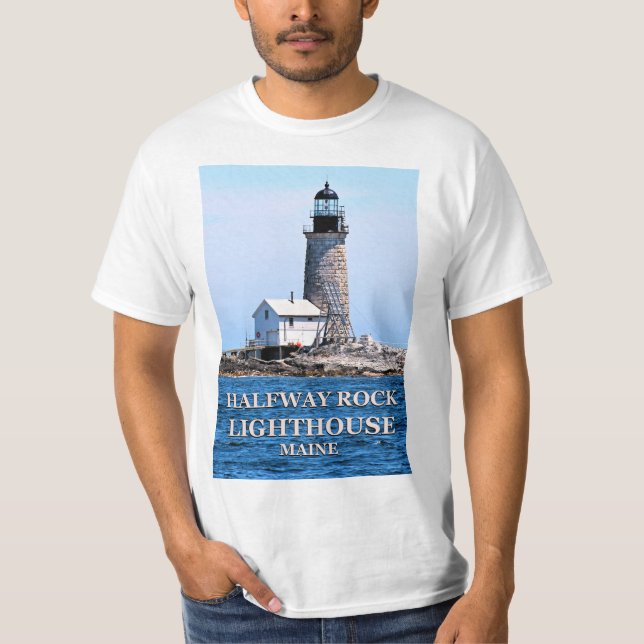 Phare de Halfway Rock, T-Shirt du Maine (Devant)