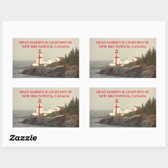 Phare de Head Harbour, NB Stickers Canada (Feuille)