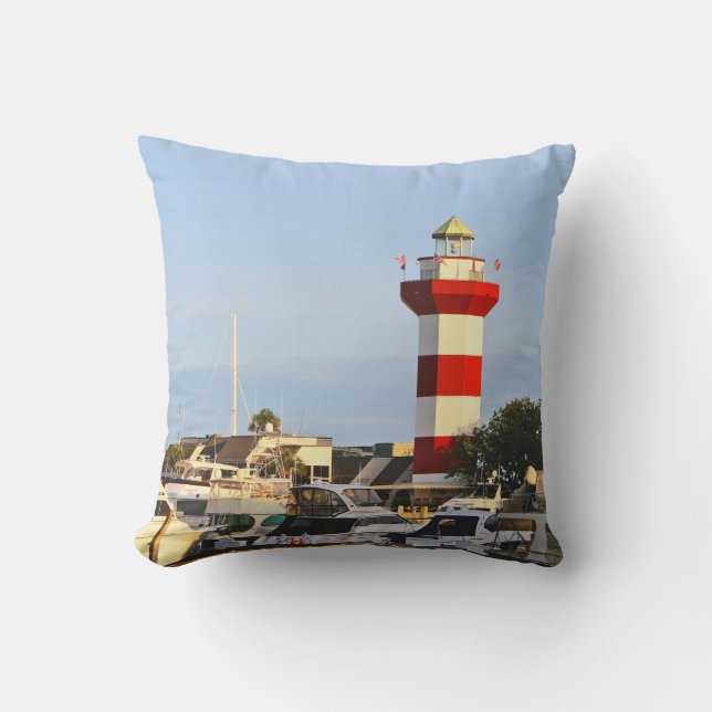 Phare de Hilton Head Island, 2 vues sur le coussin (Recto)