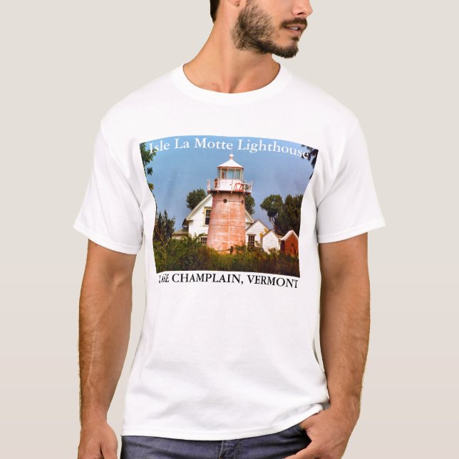 Phare de La Motte d'île, T-shirt du Vermont (Devant)