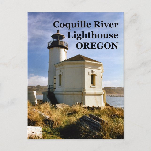 Phare de la rivière Coquille, Oregon Carte postale (Devant)