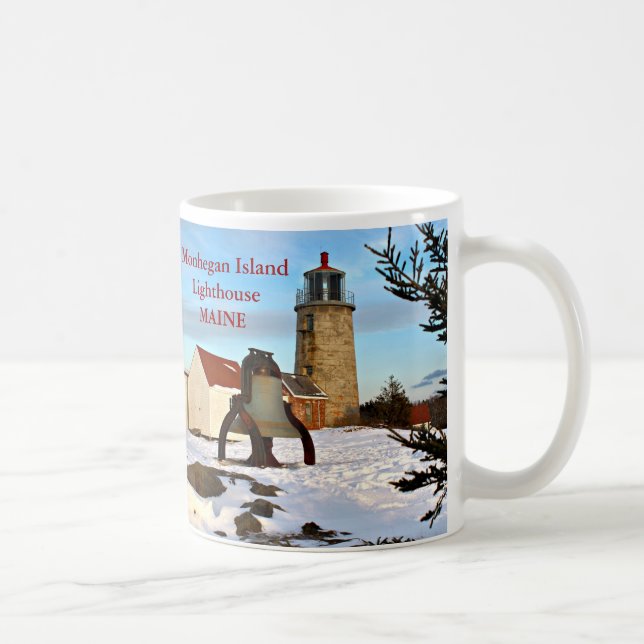 Phare de l'île de Monhegan, Maine Mug (Droite)