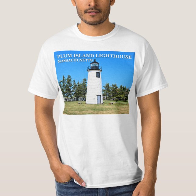 Phare de Plum Island, T-Shirt Massachusetts (Devant)