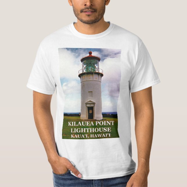 Phare de point de Kilauea, T-shirt de Kauai, Hawaï (Devant)
