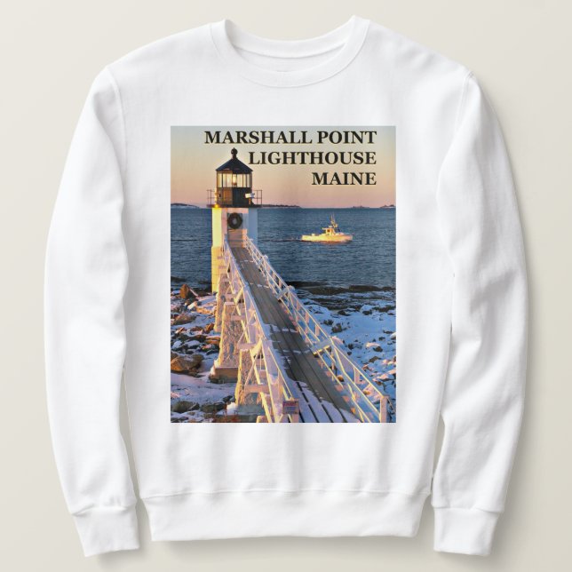 Phare de point de Marshall, sweatshirt du Maine (Design devant)