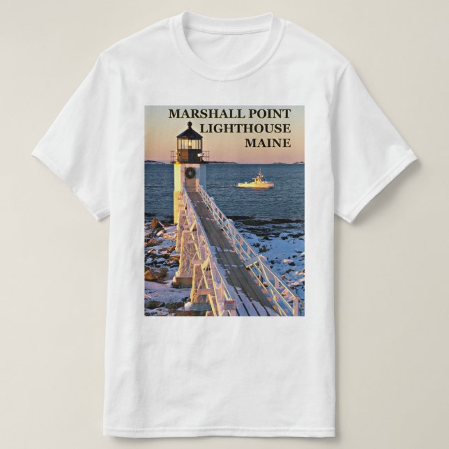 Phare de point de Marshall, T-shirt de Clyde Maine (Design devant)