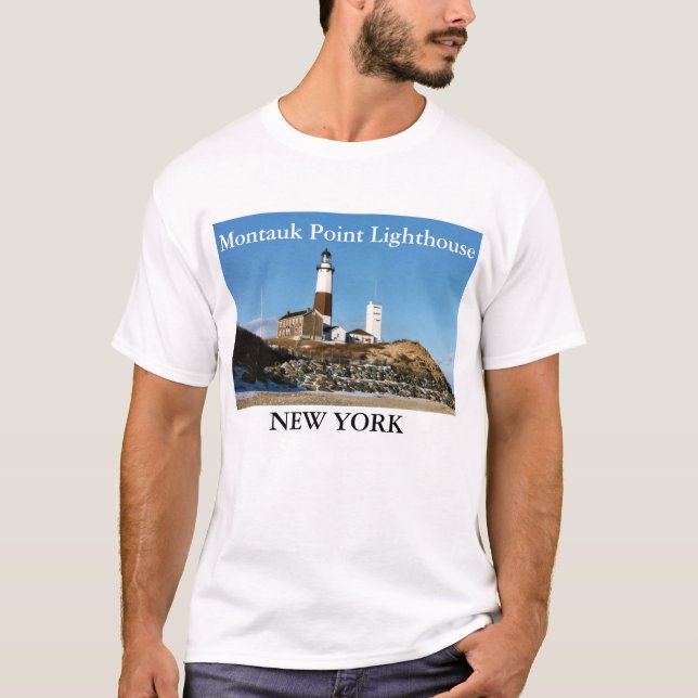 Phare de point de Montauk, T-shirt de New York (Devant)