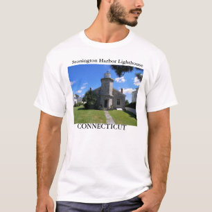 Phare de port de Stonington, T-shirt du