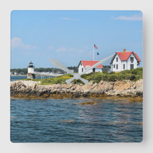 Phare de Ram Island, Maine Carré Horloge murale