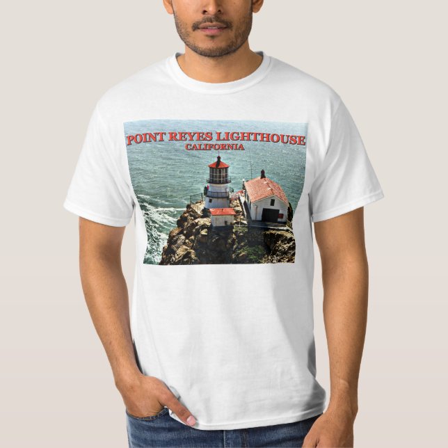 Phare de Reyes de point, T-shirt de la Californie (Devant)