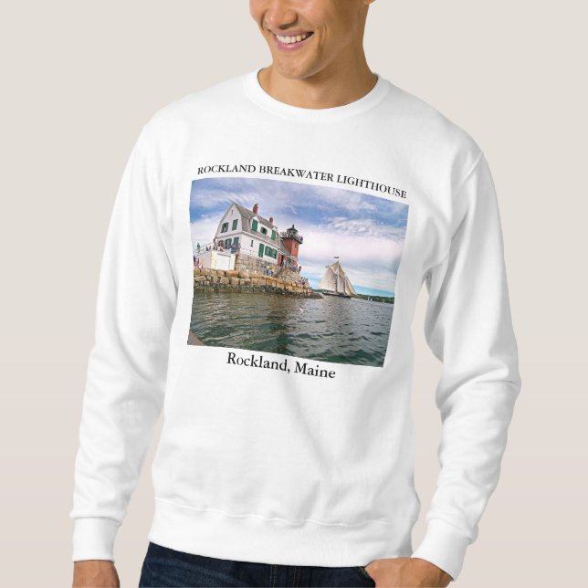 Phare de Rockland Breakwater, Maine Sweatshirt (Devant)