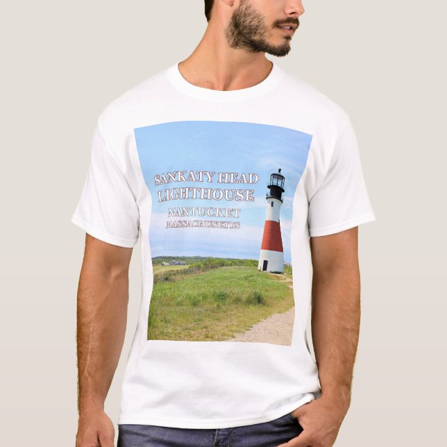 Phare de Sankaty Head, Nantucket MA T-Shirt (Devant)