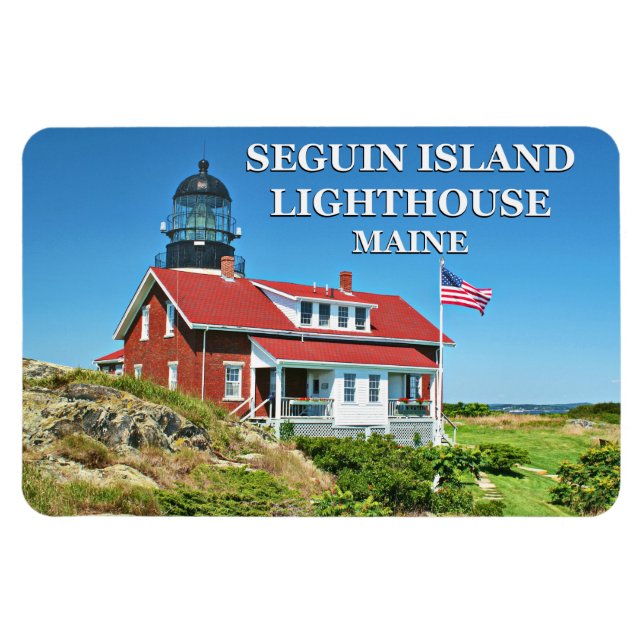 Phare de Seguin Island, Maine Flexi Magnet (Horizontal)