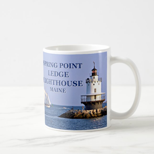 Phare de Spring Point Ledge, Maine Mug (Droite)