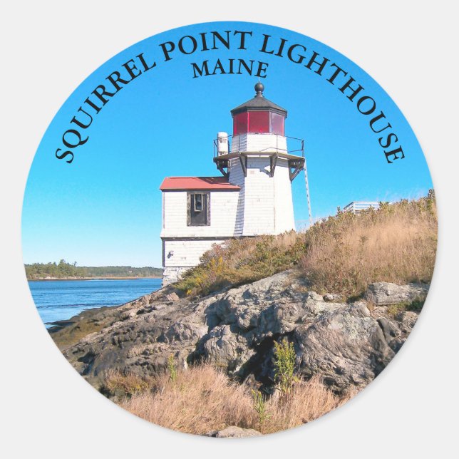 Phare de Squirrel Point, Stickers ronds du Maine (Devant)