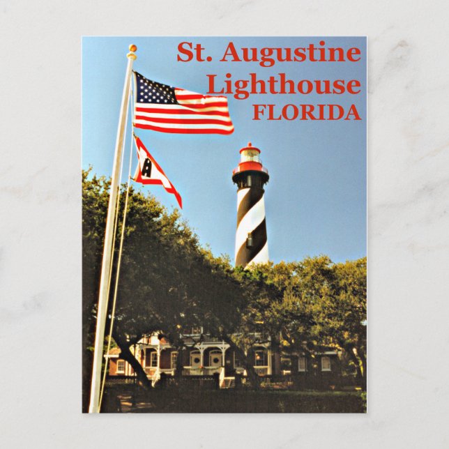 Phare de St. Augustine, Floride Carte postale (Devant)