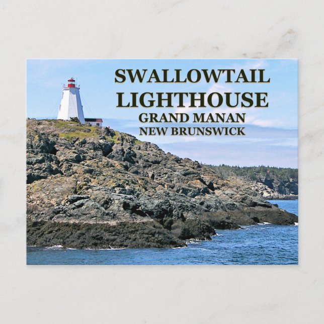 Phare de Swallowtail, Grand Manan N.B. Carte posta (Devant)