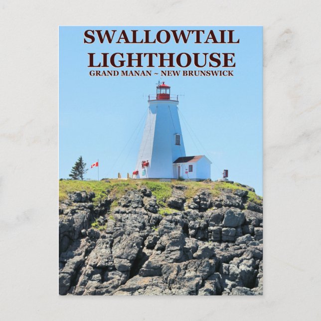 Phare de Swallowtail, Grand Manan N.B. Carte posta (Devant)