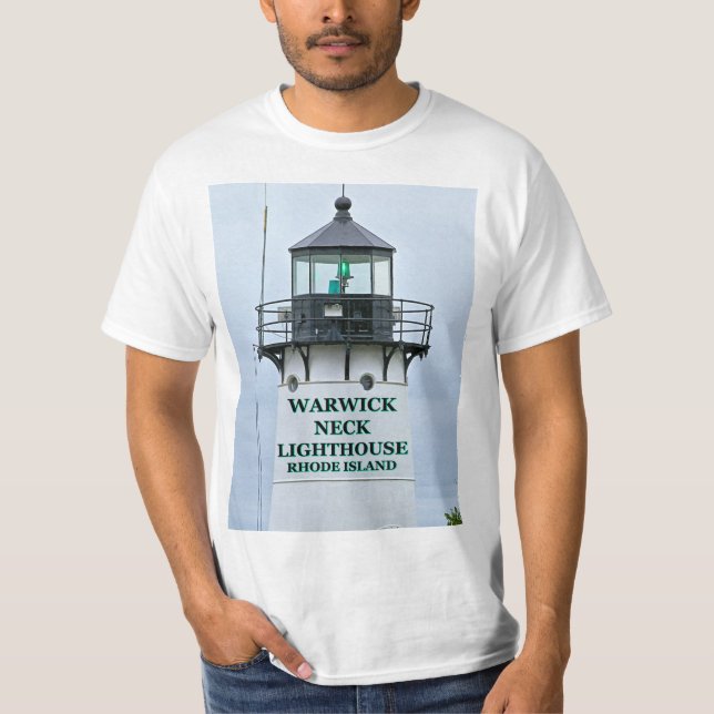 Phare de Warwick Neck, T-shirt de Rhode Island (Devant)