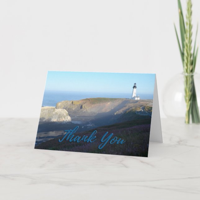 Phare de Yaquina Head Carte de remerciements photo (Devant)