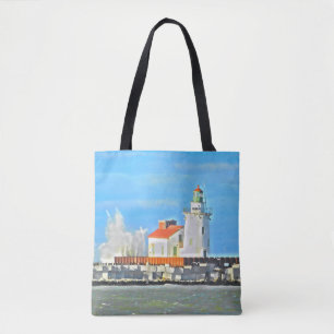 Phare du lac Érié avec Sac fourre-tout à vague
