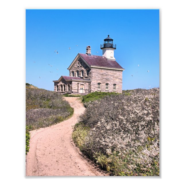 Phare du Nord, île Block, RI Photo Print (Devant)