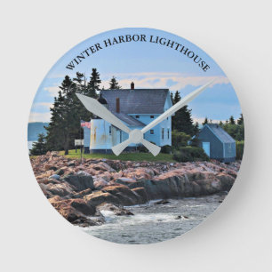 Phare du port d'hiver, horloge murale du Maine