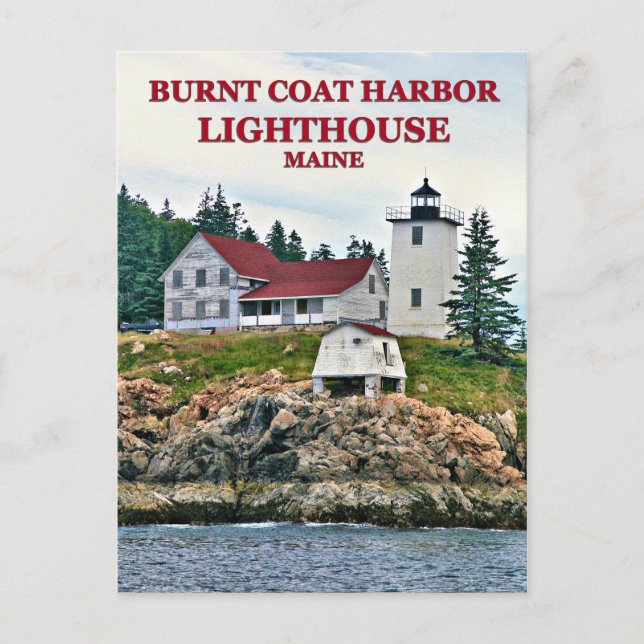Phare du port du manteau brûlé, carte postale du M (Devant)