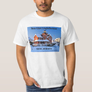 Phare enserré par mer, T-shirt de New Jersey