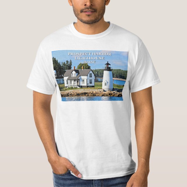 Phare Prospect Harbour, T-Shirt Maine (Devant)