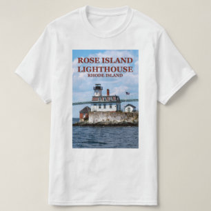 Phare rose d'île, T-shirt d'Île de Rhode