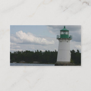 Phare sur le carte de visite de lac