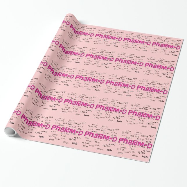 Pharm-D Apotheker-Packpapier Geschenkpapier (Ungerollt)