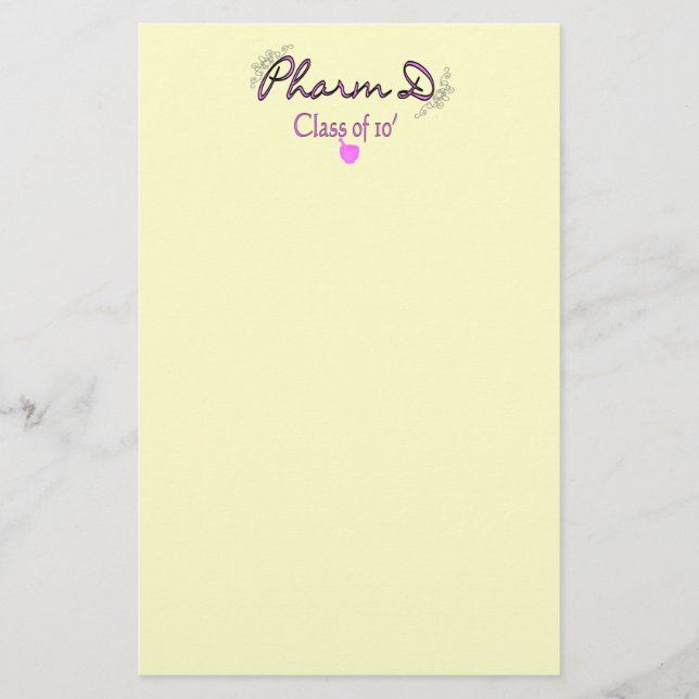 Pharm D Klasse von ROSA 2010 Briefpapier (Vorderseite)