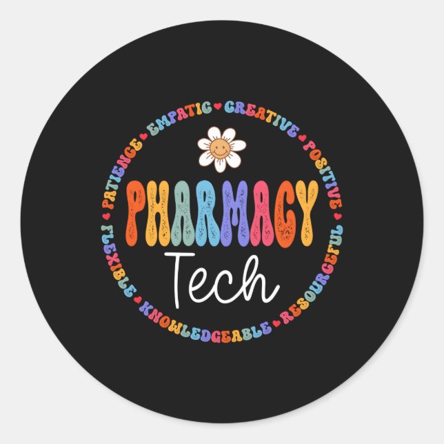 Pharm Tech Pharmacy Technician Medical Student Runder Aufkleber (Vorderseite)