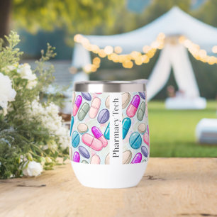 Pharmacie CPht Wine Tumbler rose gris violet pilul