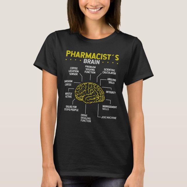 Pharmacist Brain Pharmacy School Graduation Party T-Shirt (Vorderseite)