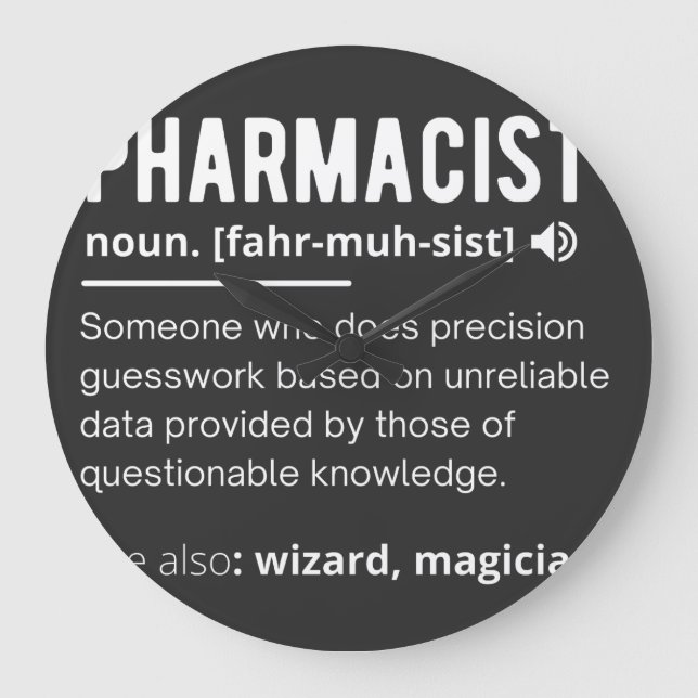 pharmacist große wanduhr (Vorderseite)